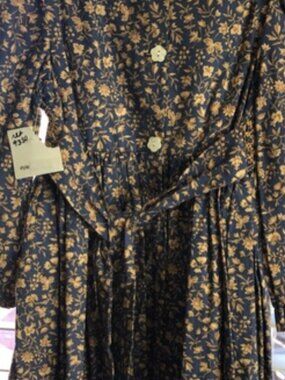SIMI Navy Blue Floral Collared Smocked Girls Dress  NWT $93  Size 2